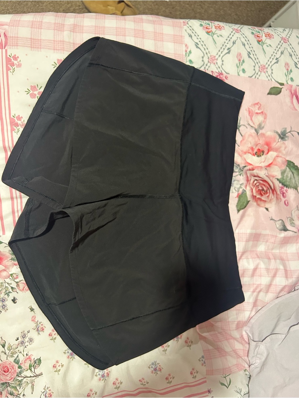lululemon athletica Black High-Waist Athletic Shorts with Liner
